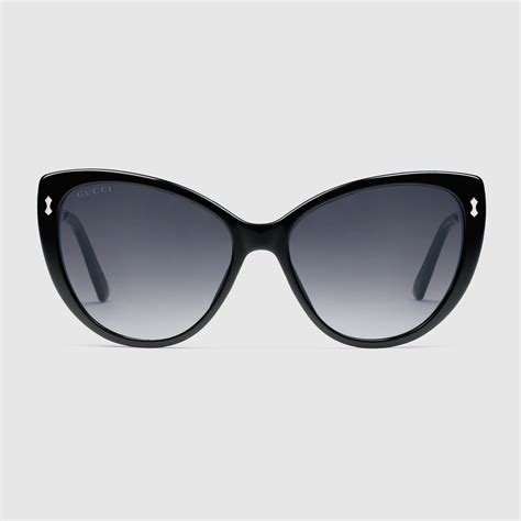 gucci cat eye sunglasses with silver lens|best designer cat eye sunglasses.